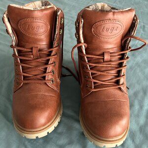 Lugz Cashew-colored Lace Up Womens Boots Size 8.5-casual